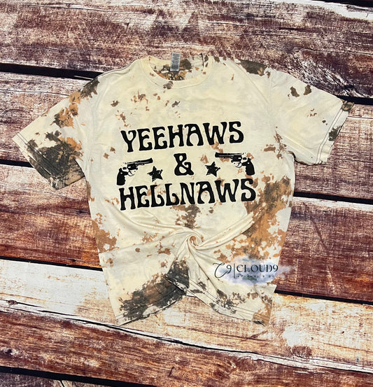 Yeehaws & Hellnaws Bleached T-shirt
